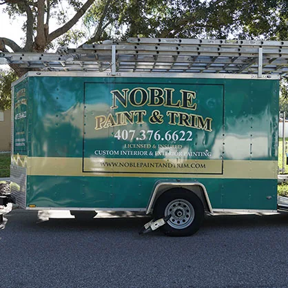 Noble Paint and Trim work trailer